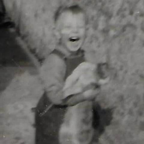 Roger as a child